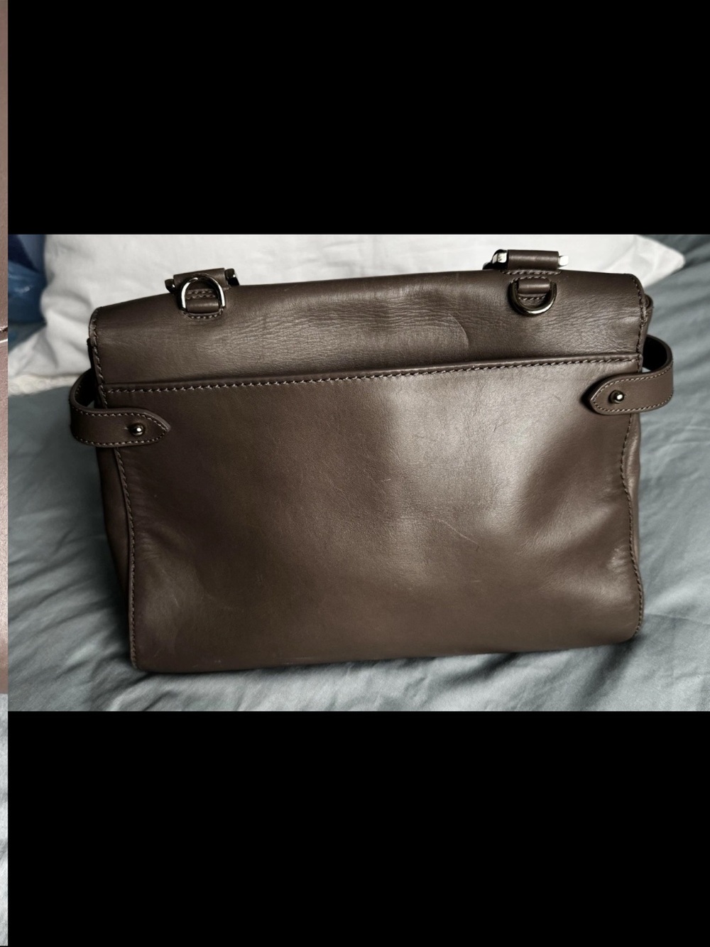Mulberry Brown Leather Top-Handle Satchel with Detachable Strap - Picture 5 of 16